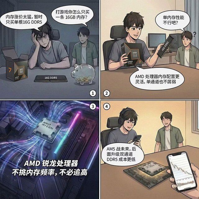 京东618大促开启 AMD旗舰店推出锐龙7 9700X装机方案  第1张