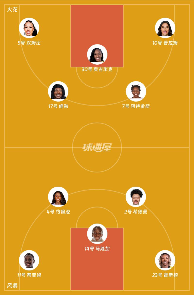 WNBA总裁杯小组赛：火花客战风暴首节占优，22-17领先  第2张