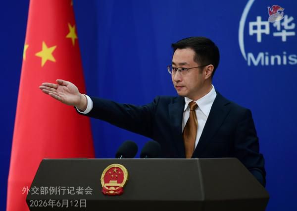 外交部发言人林剑12日主持例行记者会