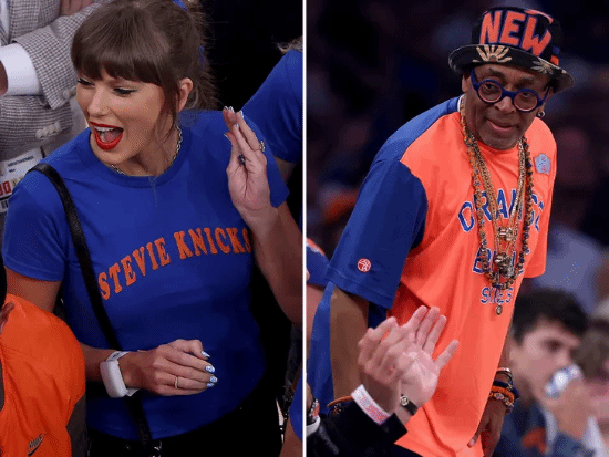 泰勒·斯威夫特亮相词曲作者名人堂颁奖礼 红毯造型与NBA观赛状态反差明显  第7张