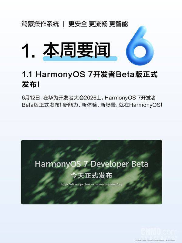华为于6月12日对外发布鸿蒙生态一周更新速览  第2张