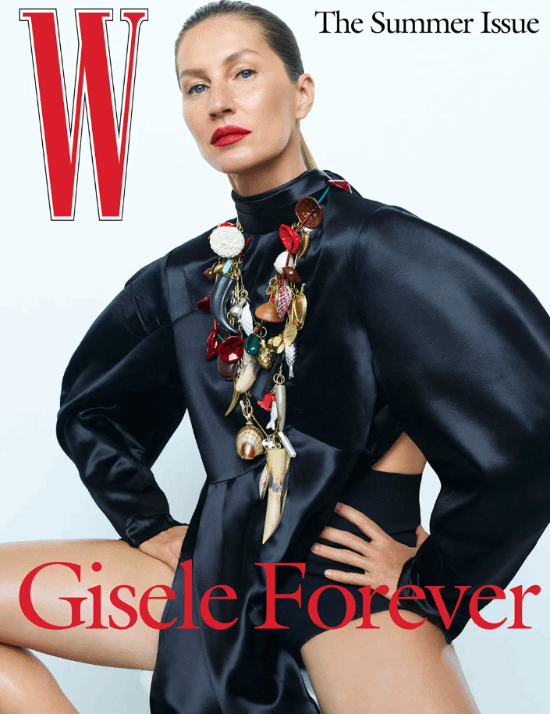 吉赛尔·邦辰时隔近二十年再登《W》杂志封面，坦言“性感超模”标签并非本意