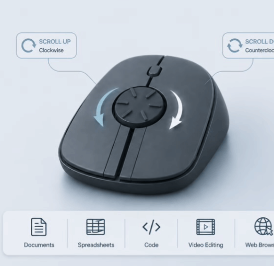 Airra Labs推出侧旋式拨盘无线鼠标Rotary Mouse  第1张