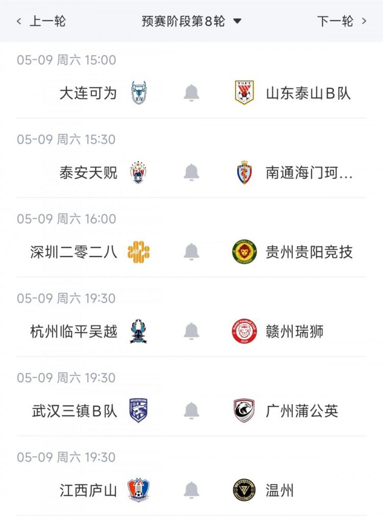 中乙第7轮战罢：上海海港B队领跑北区，贵州贵阳竞技登顶南区  第3张