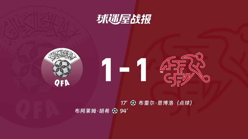 卡塔尔最后时刻扳平瑞士 两队1-1握手言和