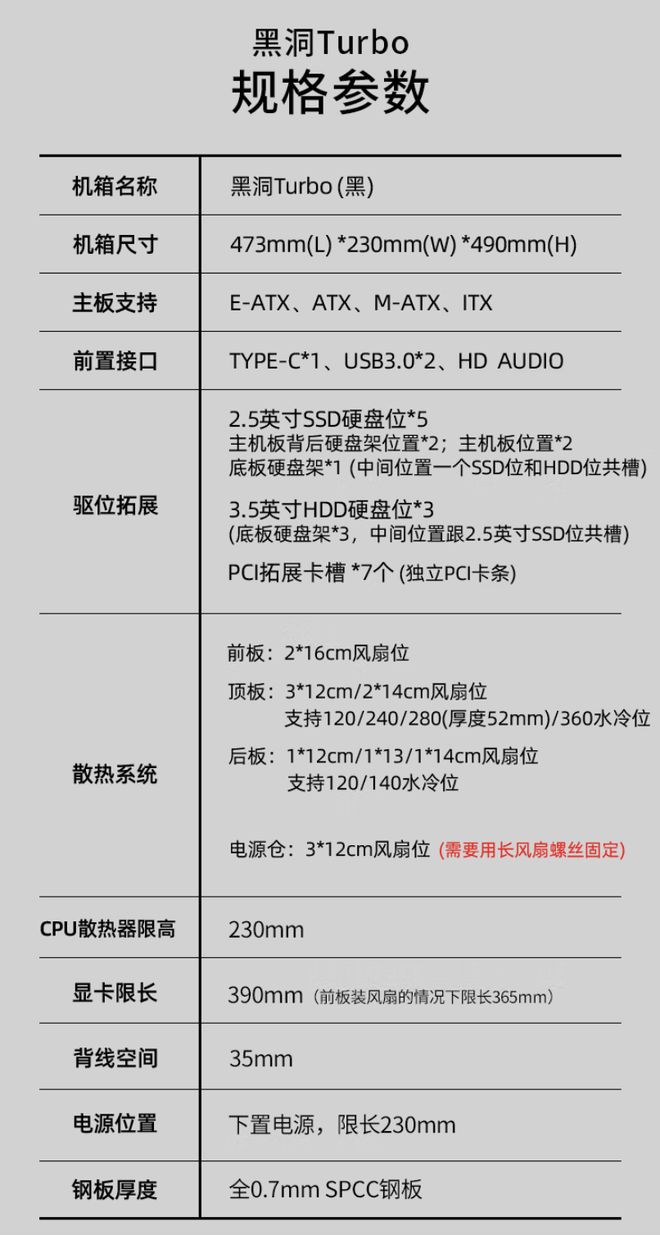 先马京东上架黑洞Turbo机箱 售价299元主打主动式吸音降噪  第5张