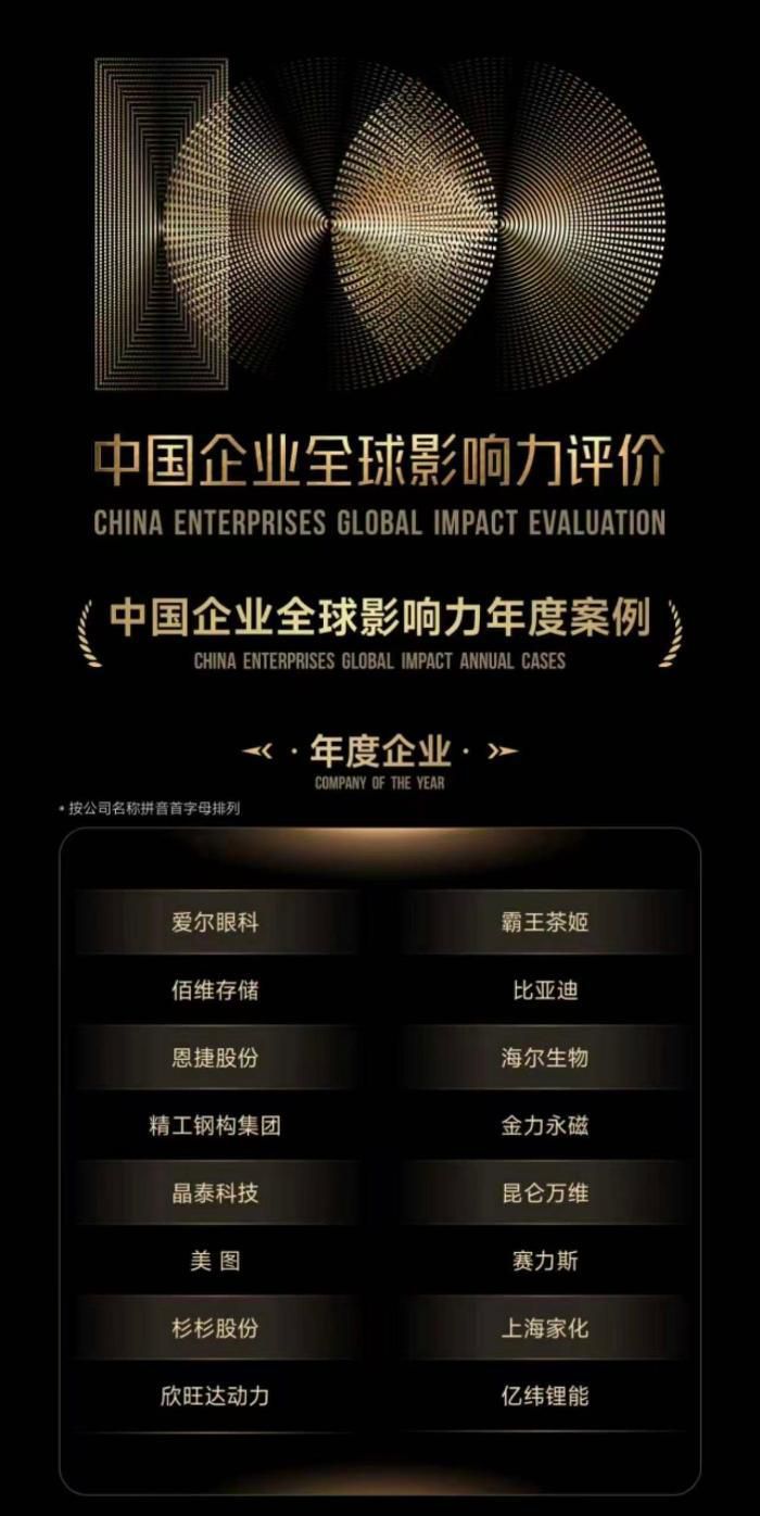 爱尔眼科获2026中国企业全球影响力“年度企业”奖项