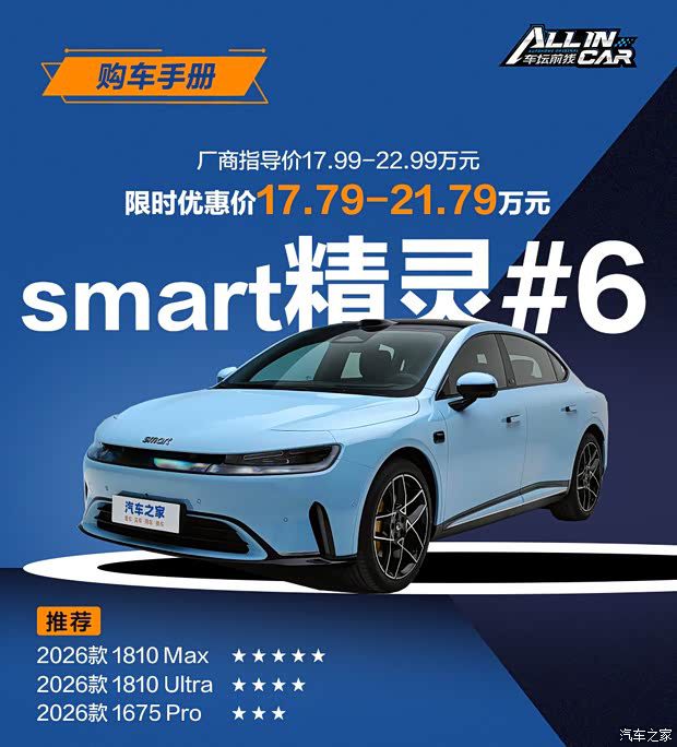 smart精灵#6 EHD正式上市 限时起售价17.79万元