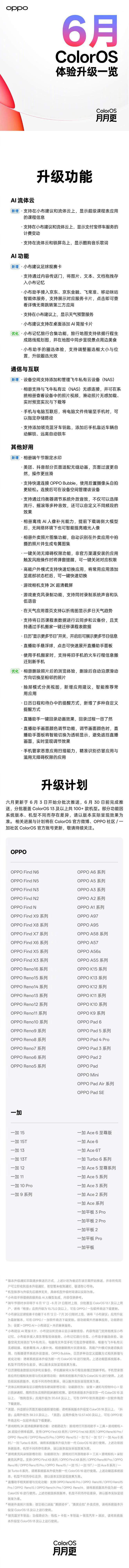 OPPO公布ColorOS 16六月更新内容 新增AI流体云等功能  第2张