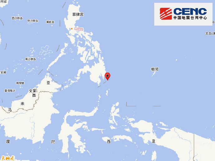 菲律宾群岛地区发生6.2级地震 震源深度90千米