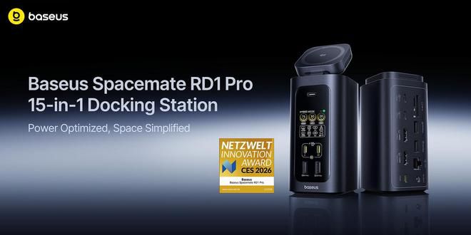 倍思海外发布Spacemate RD1 Pro扩展坞 搭载15合1设计