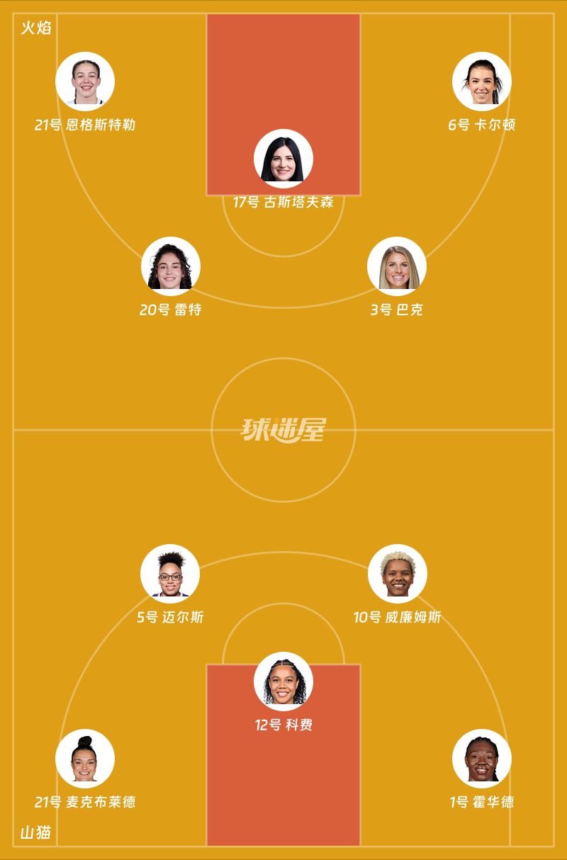 WNBA总裁杯小组赛：山猫首节21-35落后火焰  第2张