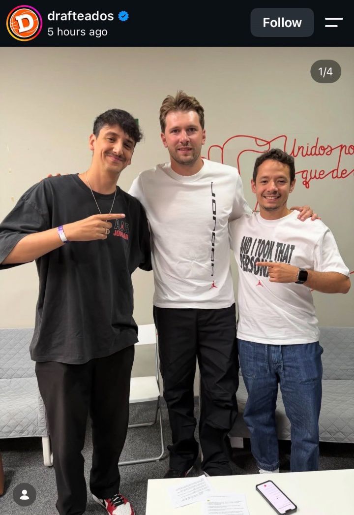 👀好像又瘦了些？东契奇现身马德里参加活动 新发型有丶小帅啊  第4张