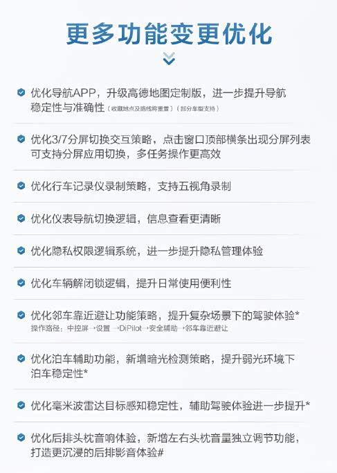 比亚迪夏推送6月OTA升级 新增6项功能与10项优化  第7张