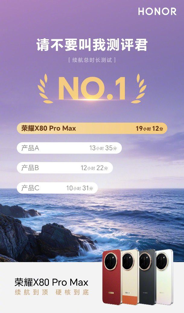 荣耀发布X80 Pro Max搭载11000mAh第四代青海湖电池