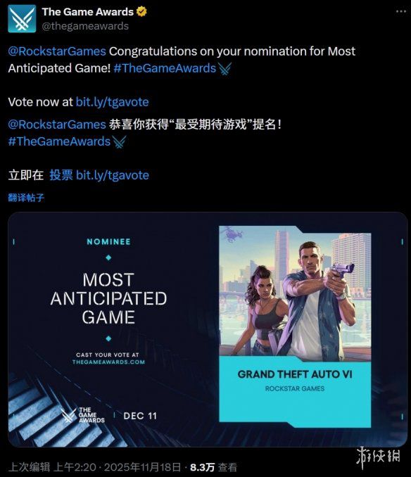 超七成受访者支持TGA限制《GTA6》参与年度游戏评选  第14张