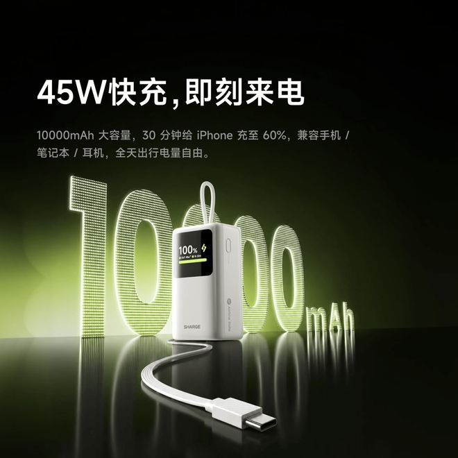 闪极发布“怪能充”自带伸缩线充电宝,支持45W快充,售价299元 第2张 闪极发布“怪能充”自带伸缩线充电宝,支持45W快充,售价299元 第2张