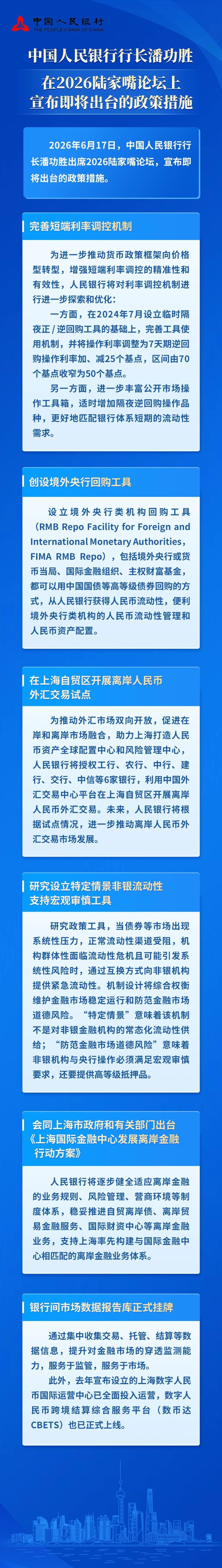 潘功胜陆家嘴论坛宣布六项金融开放与科技创新措施 首批数字银行许可近期发放