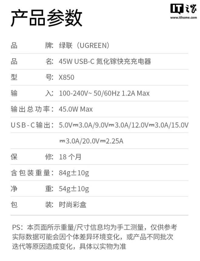 绿联在京东上架指尖湃45W“小冰片”充电头，定价109元  第3张