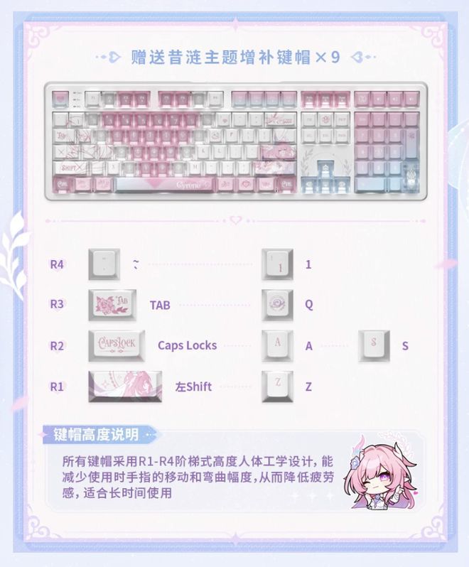 崩坏：星穹铁道》昔涟联名机械键盘开启天猫预售 售价808元  第3张