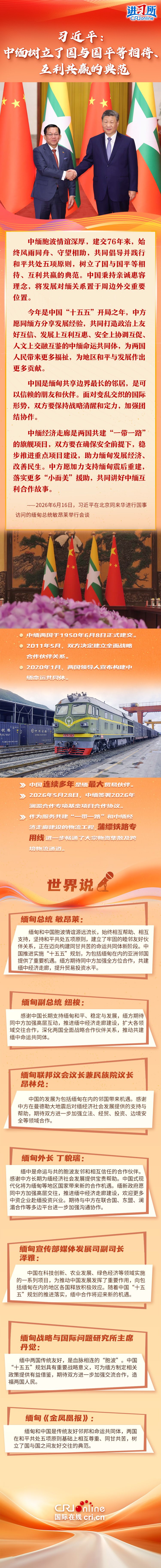 习近平同缅甸总统敏昂莱举行会谈 强调打造中缅命运共同体