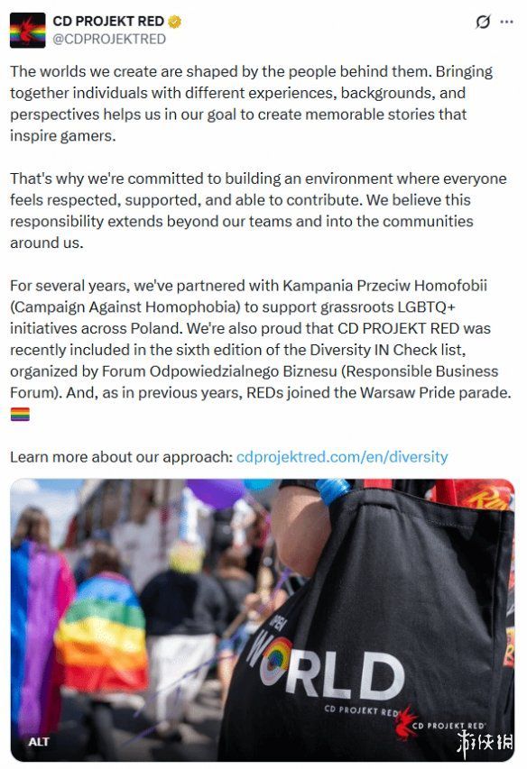 游侠晚报:CDPR支持LGBT 任天堂遭黑客勒索 Steam主机跑分疑泄 第2张 游侠晚报:CDPR支持LGBT 任天堂遭黑客勒索 Steam主机跑分疑泄 第2张