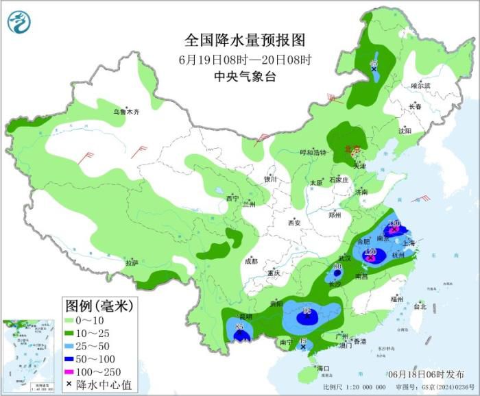 中央气象台发布暴雨黄色预警:广西北部至长江中下游地区18-25日有大到暴雨 第4张 中央气象台发布暴雨黄色预警:广西北部至长江中下游地区18-25日有大到暴雨 第4张
