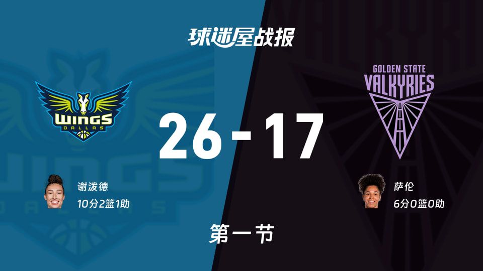 WNBA总裁杯：飞翼首节26-17领先女武神 谢泼德贡献10分