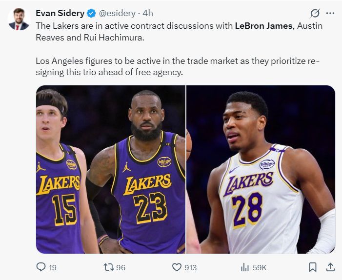 ESPN记者:勒布朗-詹姆斯大概率重返湖人,凯文-乐福或加入 第2张 ESPN记者:勒布朗-詹姆斯大概率重返湖人,凯文-乐福或加入 第2张