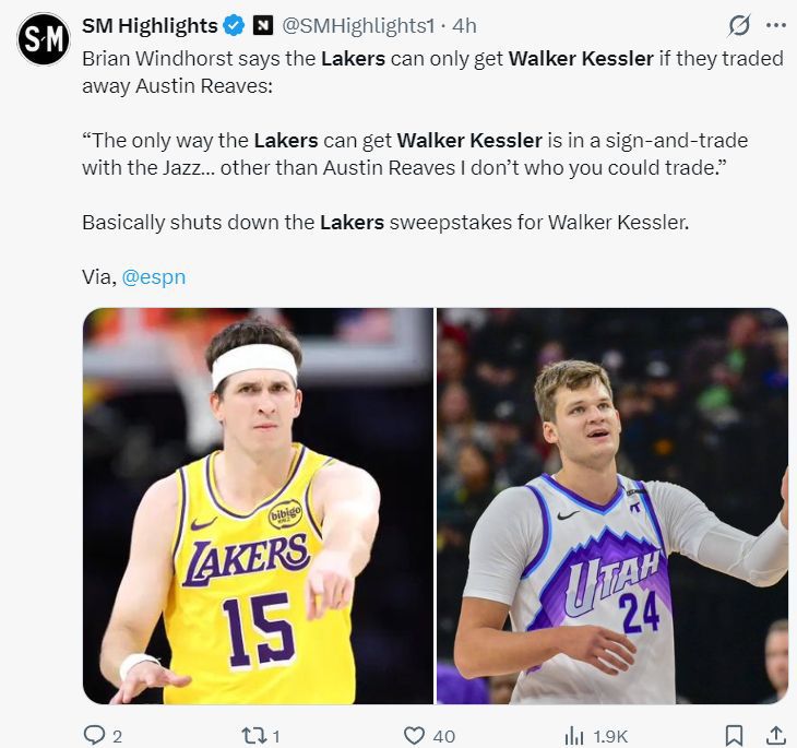 ESPN:湖人完成四名年轻球员尽调,计划保留八村垒等角色阵容 第5张 ESPN:湖人完成四名年轻球员尽调,计划保留八村垒等角色阵容 第5张