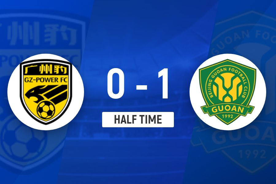 足协杯第4轮：北京国安半场1-0领先广东广州豹