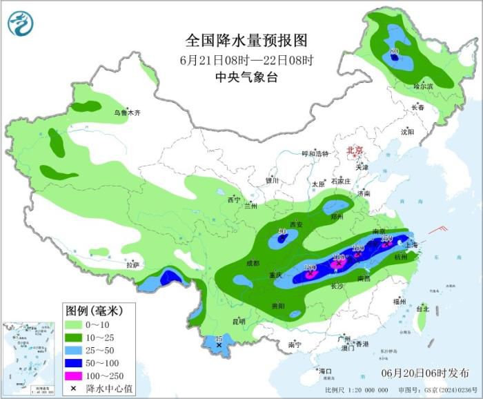 中央气象台发布暴雨黄色预警 未来三天广西贵州至长江中下游地区有大到暴雨  第4张