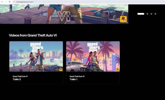 Rockstar Games移除《GTA6》第二支预告片“NEW”标识 粉丝推测实机演示将公布