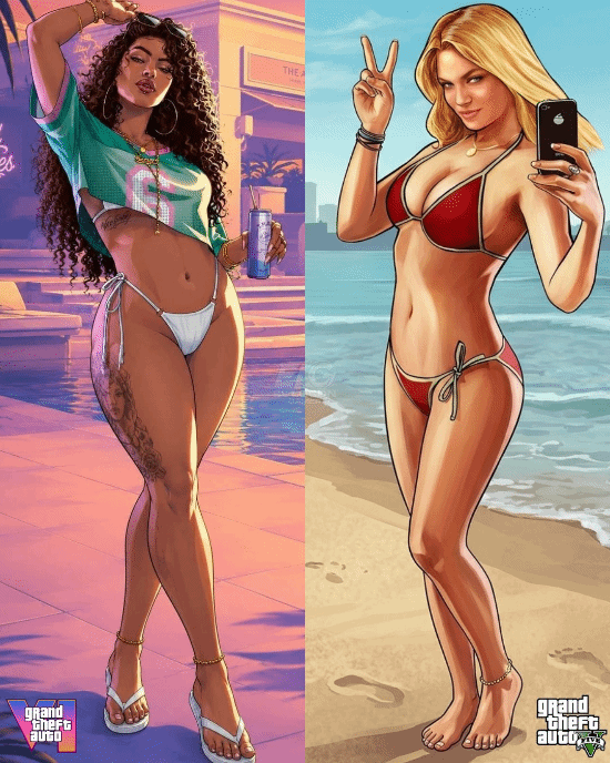 GTA6》官方封面原画传播引发玩家社区讨论