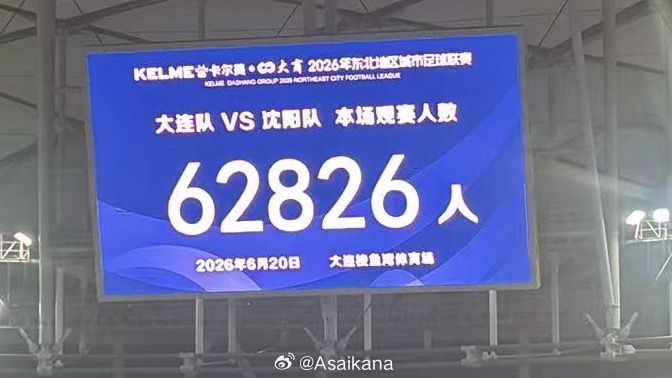 首届东北超大连德比观赛人数超6.2万 刷新业余联赛单场纪录