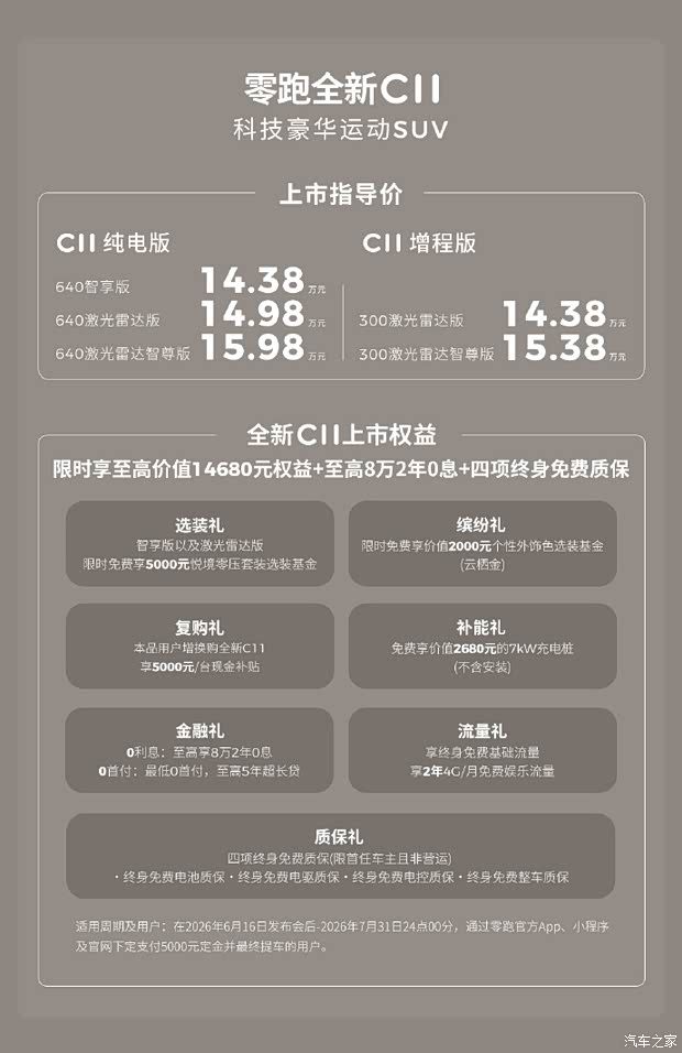 2027款零跑C11上市 增程/纯电版售价14.38万起  第2张