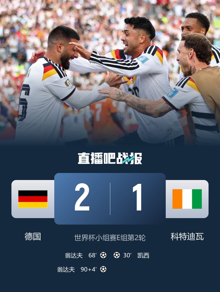 德国2-1逆转科特迪瓦 两连胜提前出线  第2张