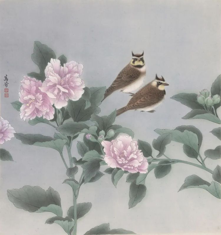 上海画家万芾创作二十四节气主题花鸟画作  第1张