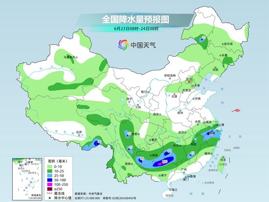 中央气象台预报6月22日至24日长江沿线维持强降雨 局地现特大暴雨  第2张