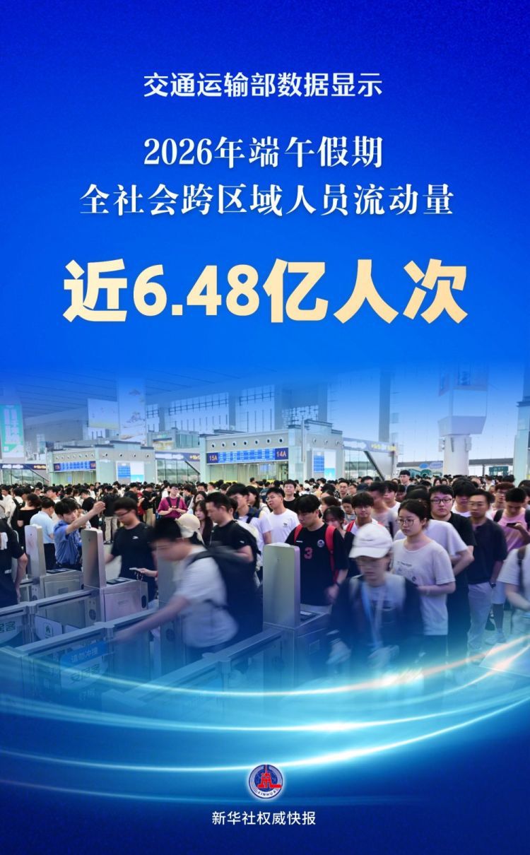 交通运输部公布2026年端午假期人员流动数据：总量达64786.3万人次  第1张