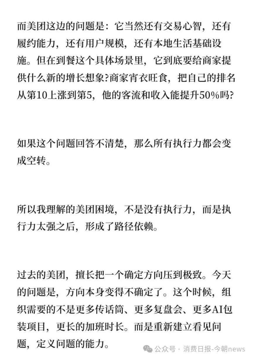 美团员工手记《置身团内》引发讨论 聚焦组织管理与AI应用瓶颈  第10张