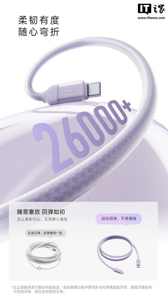 酷态科亲肤硅胶编织线C to C开售 6种配色1.5m版定价34.9元  第4张