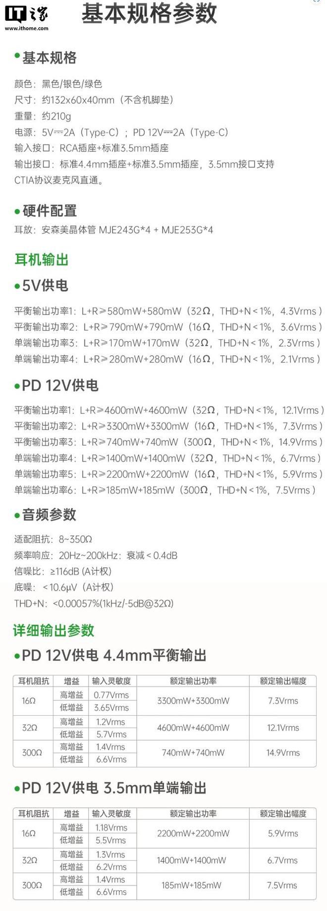 飞傲GIGAS 1台式耳放开售 定价299元主打极简设计  第10张
