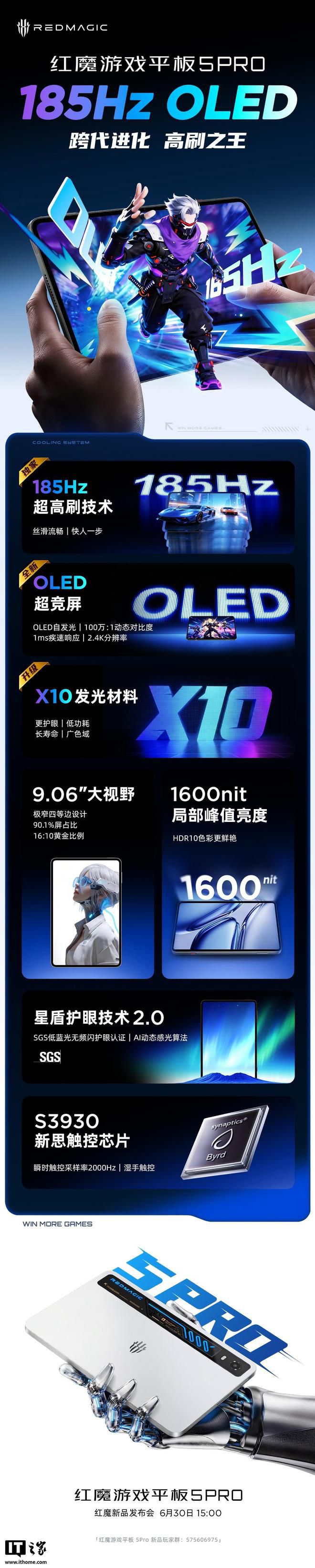 红魔游戏平板 5 Pro 公布原生185Hz高刷游戏阵容，覆盖六大类  第4张