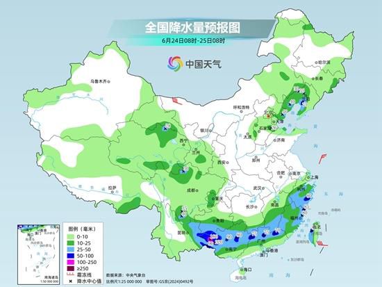 南方主雨带南落 广西贵州云南交界等地有暴雨或大暴雨