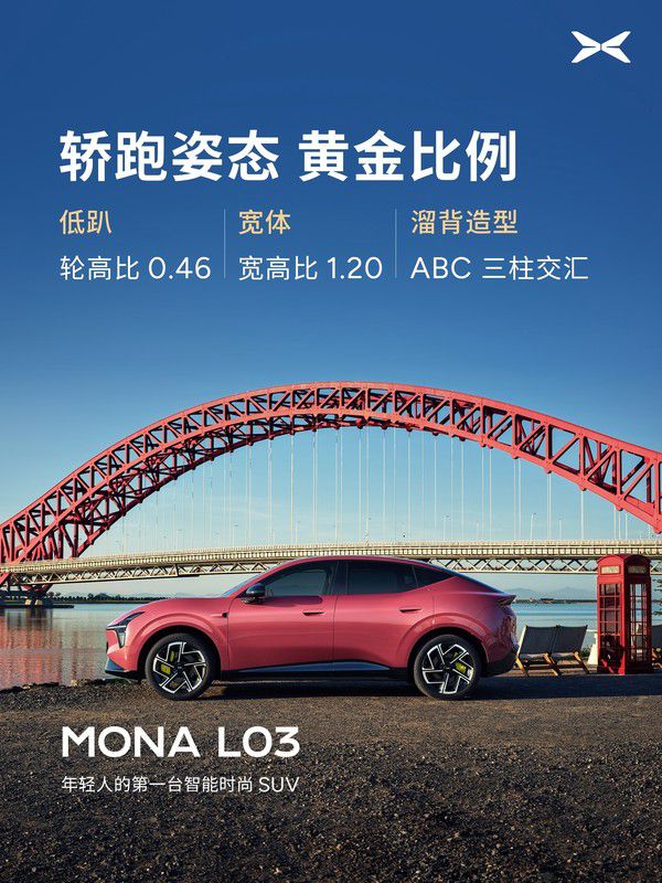 小鹏汽车公布MONA M03外观设计 定位年轻消费群体  第2张