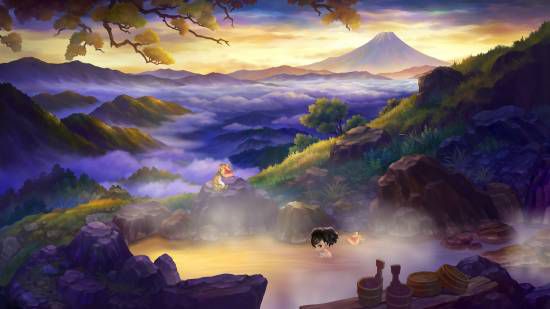 香草社ARPG《胧村正怪奇谭》公开温泉场景游戏截图