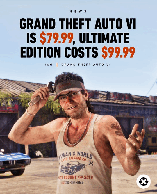 GTA6》标准版定价79.99美元 R星正式公布