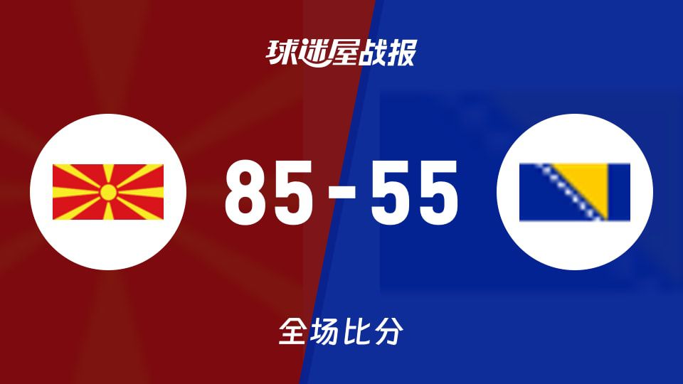 北马其顿U20友谊赛85-55击败波黑U20