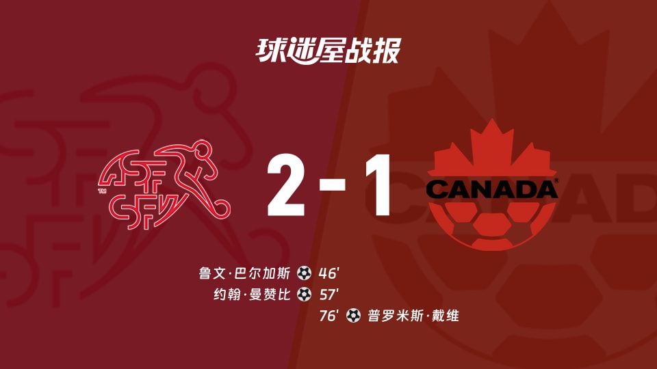 世界杯瑞士2-1战胜加拿大 下半场连入两球改写比分  第1张
